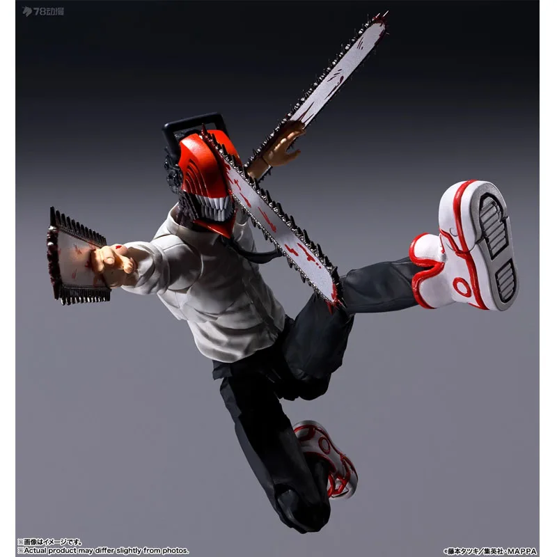 반다이 S.H.Figuarts TNT 독점판: 체인소맨 덴지 & 포치타 액션 피규어 세트 - 고도로 관절이 움직이는 수집품