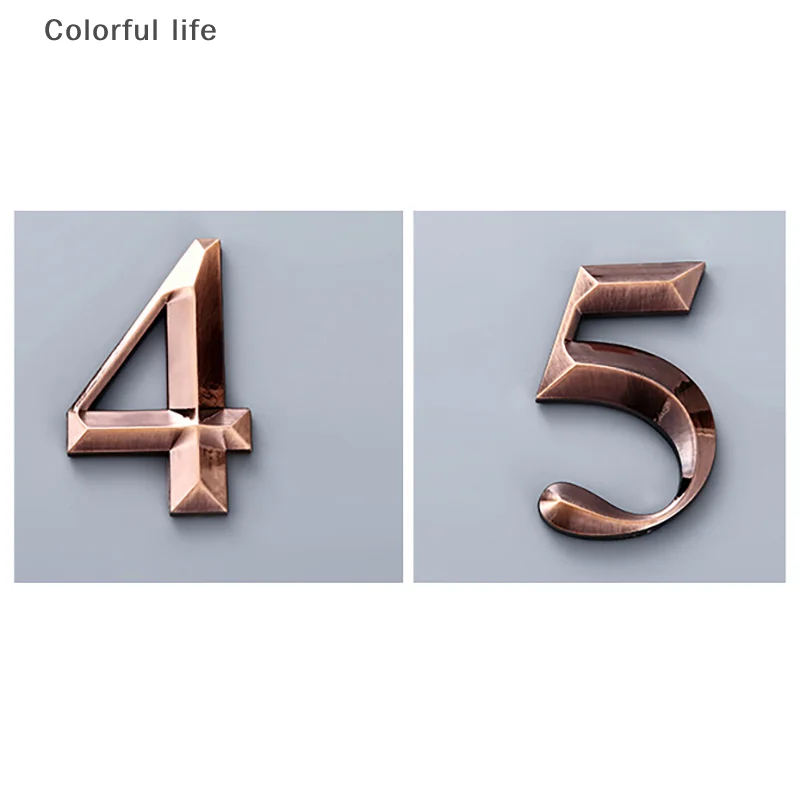 2.7inch ABS Metal Sensing Number Plate 7cm Stereoscopic House Number Digital Door Head Stereoscopic Characters Genuine Household