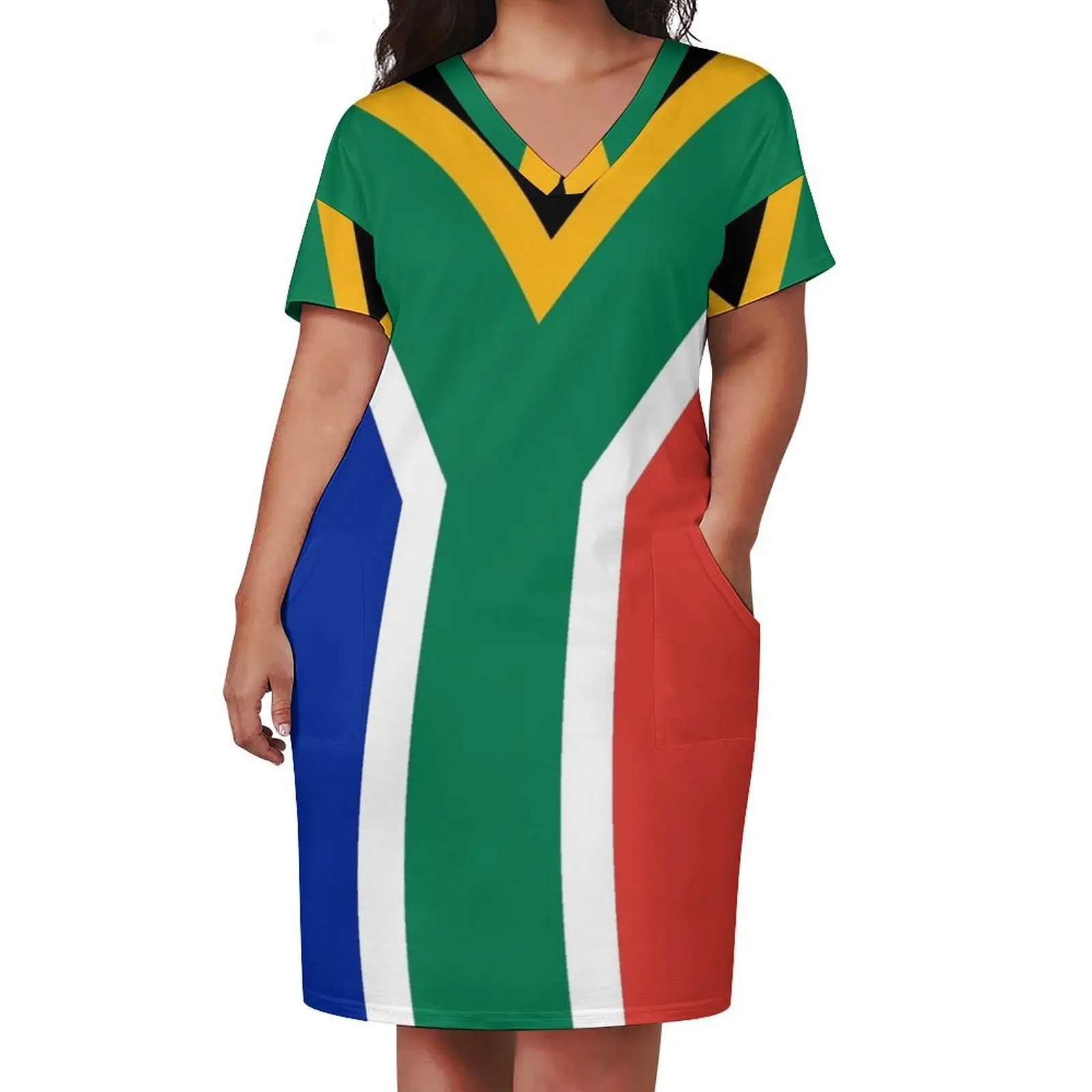 South African Flag Gifts, Masks, Stickers & Products (GF) Loose Pocket Dress dresses for women 2024 luxury designer party