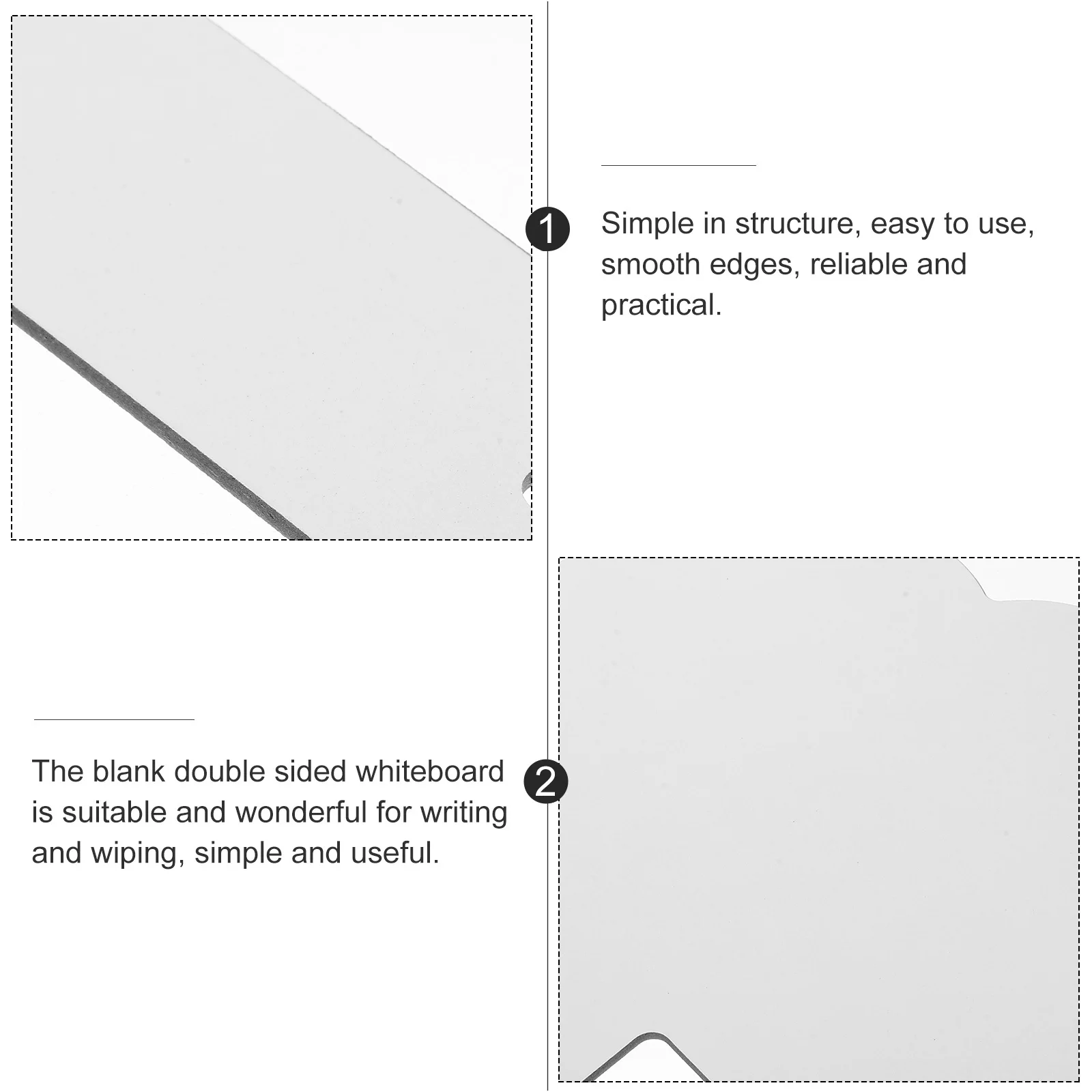 لوحة بيضاء مزدوجة الجوانب مقاس 12 × 8 بوصة مجداف للإجابة على الجفاف أداة تعليمية للفصول الدراسية قابلة لإعادة الاستخدام سبورة بيضاء محمولة باليد لـ #4
