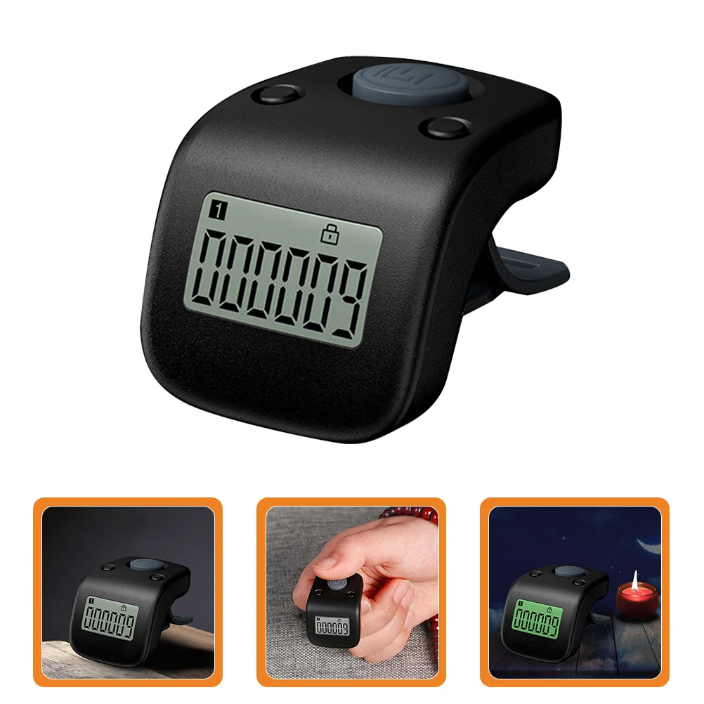 Chanting Counter Digital Silent Finger Electronic Tally Rechargeable with Ring Silica Gel Clicker