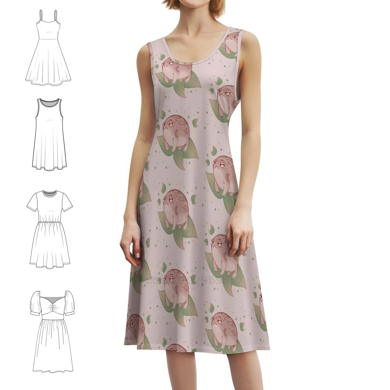 

Desert Rain Frog ( Light ) Sweetheart Neckline Dress Elegant Summer Party Dress For Women Frog Desert Rain Frog Brown Cute Leaf