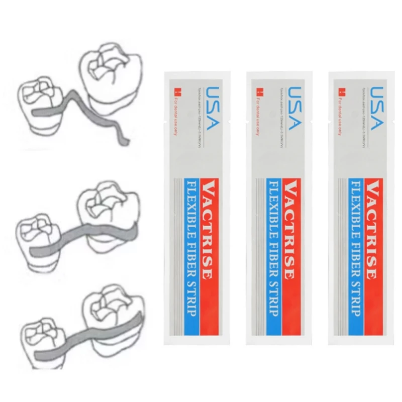 6Pcs Dental Flexible Faser Streifen Glas Schiene Licht Heilung Verbund Harz Bonding Klebstoff Geflochtene Sticks Kieferorthopädische Retainer – Detail 5