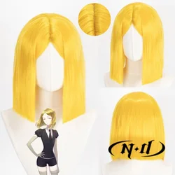 ND Cosplay Wigs Anime Land of the Lustrous Yellow Diamond High Quality Synthetic Golden Short Hair Heat Resistance Wigs