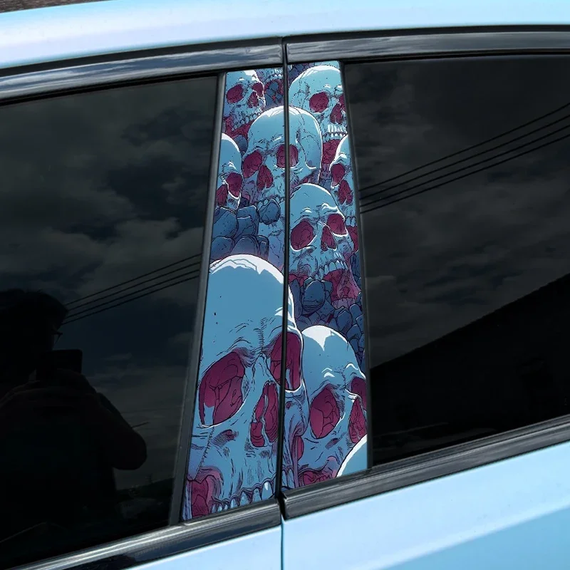 

1PC Graffiti Skull Car Stickers Auto B Pillar Waterproof Halloween Decoration DIY Car Doors Pillar Refit Car Styling Decals