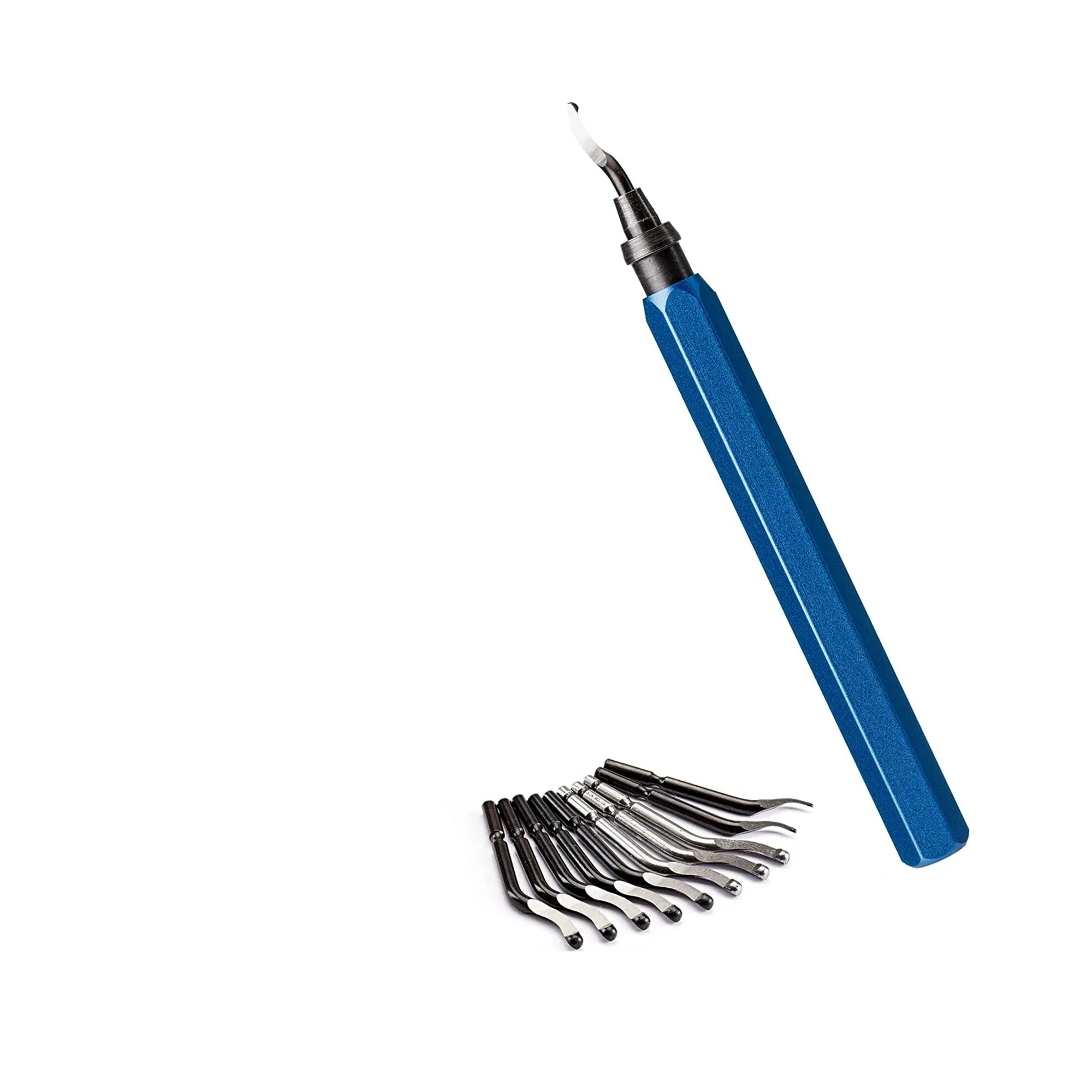 Deburring Tool with 11 HSS Steel Blades 360 Degree Rotary Head Deburring Tool for Metal Resin Plastic 3D Printing Wood image 5