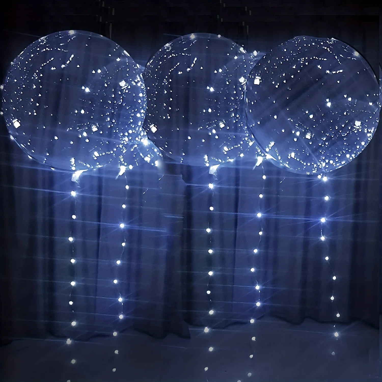 2PCS Bobo Balloon Light Decoration130 inch Light String with Button Battery Party Decoration Wedding Birthday Party Decoration