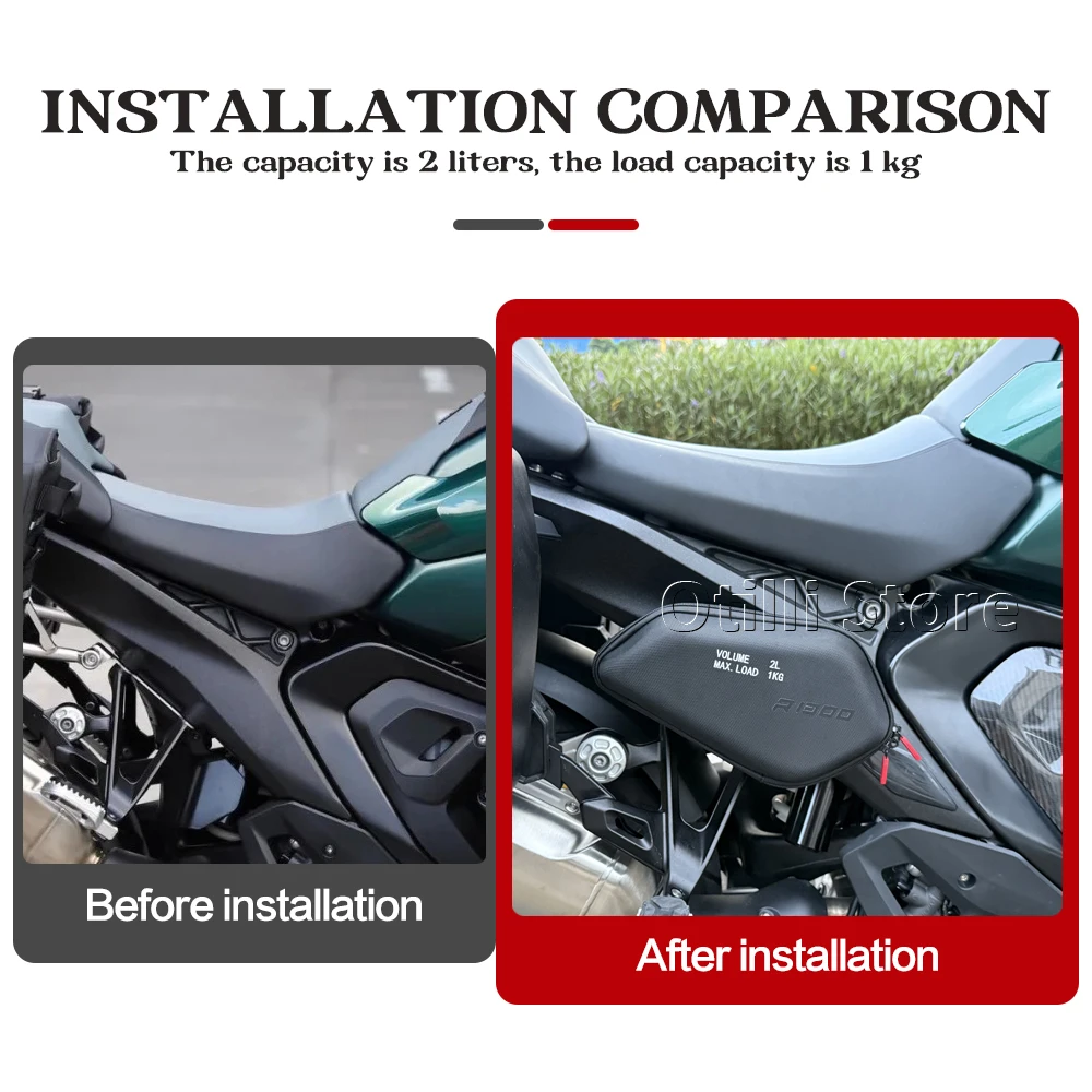 ﻿ For BMW R 1300 GS GS1300 R1300 GS 2023 2024 2025 New Motorcycle Side Panel Frame Tool bag storage bags Waterproof