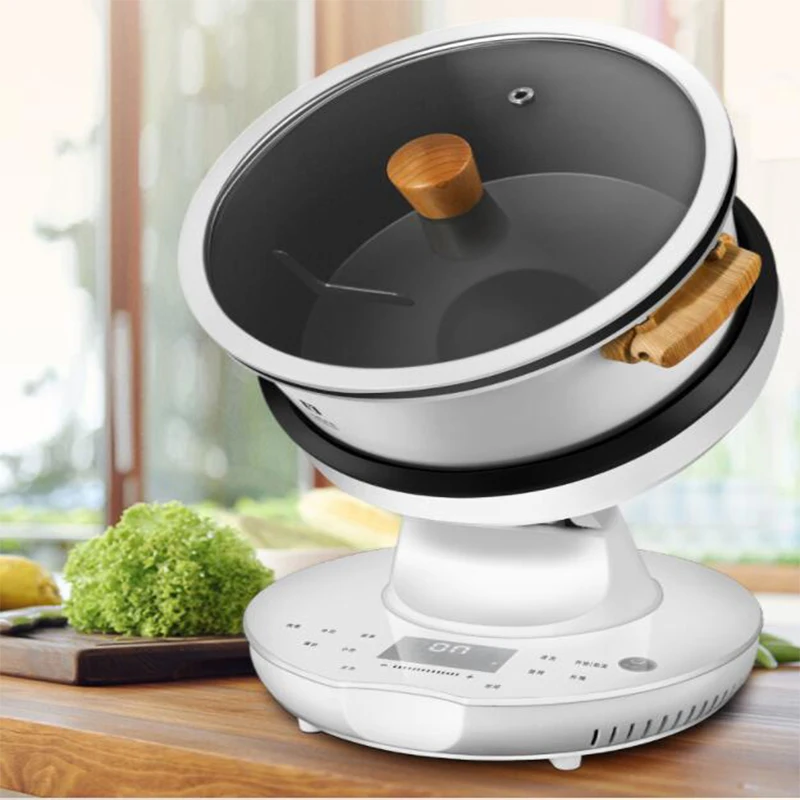 220V Automatic Rotary Cooking Machine Multi-function Electric Stir Frying Pot Non-Stick Smart Stirring Wok Rice Cooker CS260B