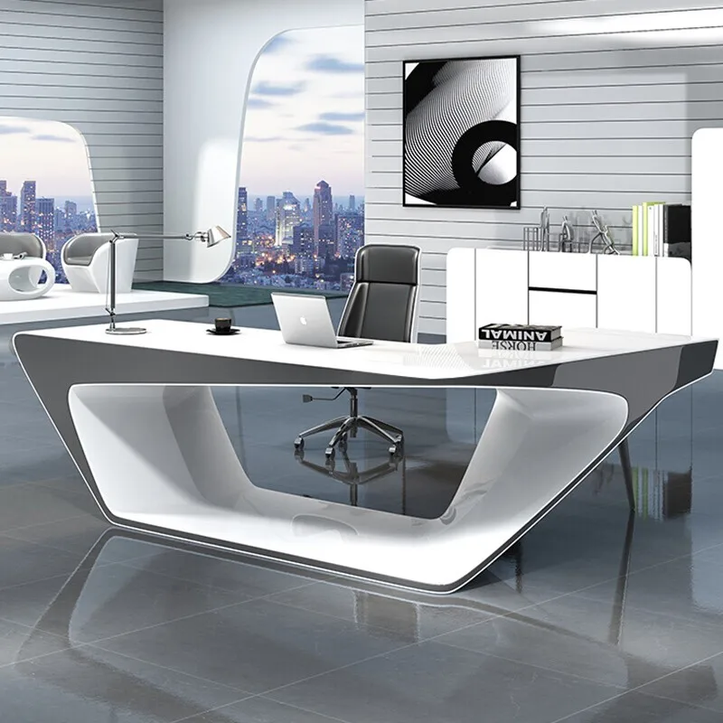 

Деревянная L-образная офисная мебель для руководителя, современный письменный стол для менеджера, офисный стол для босса, офисные столы