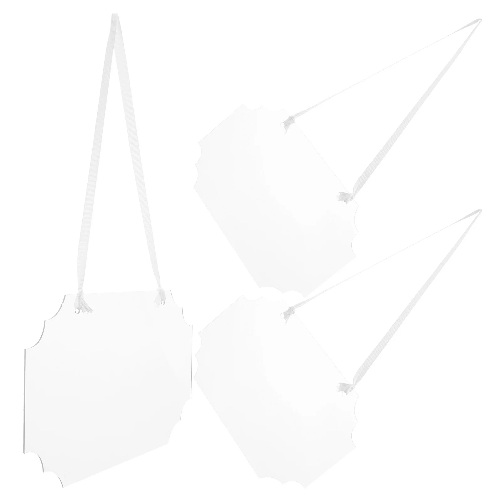 

3 pcs Acrylic Black Board Signs Transparent Blank Mini Chalkboards For Diy Home Office Retail Decor Hanging Display Meal