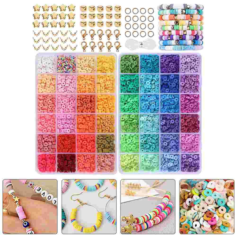 

Ornaments Clay Beads for Bracelets Making Kit Adults Flat Things to Make Beaded