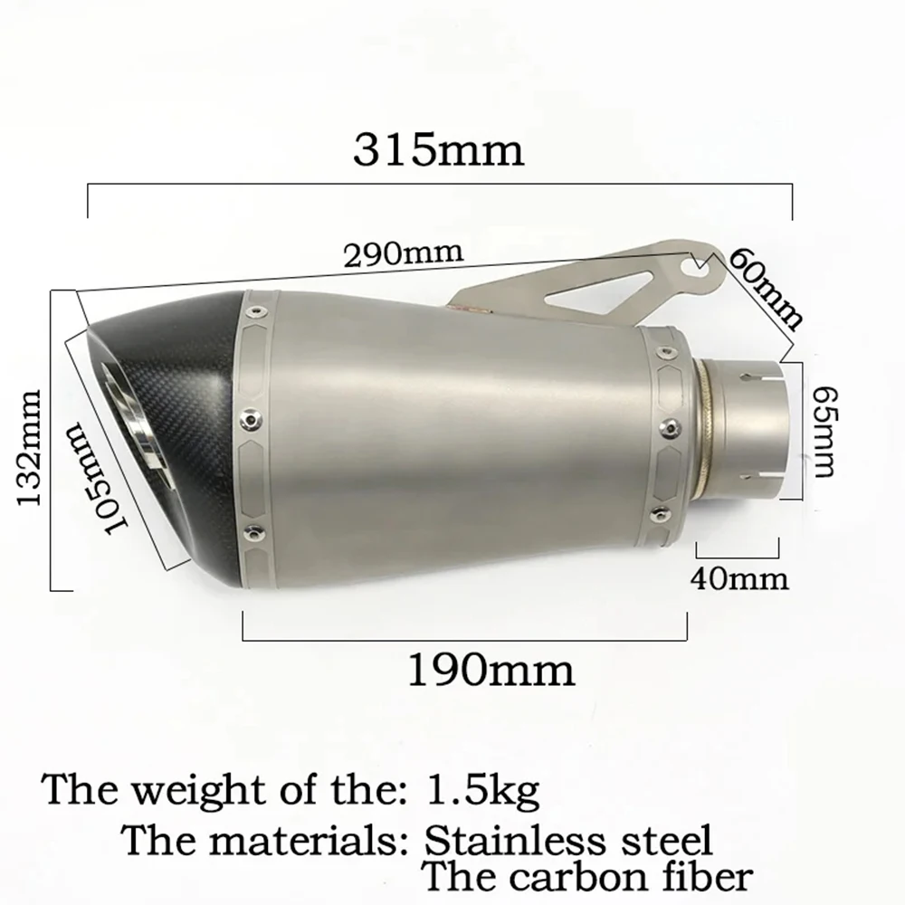 ل BMW S1000RR S1000R 2010 - 2014 2015 2016 دراجة نارية 60 مللي متر أنظمة ماسورة العادم GP سباق الهروب موتو الخمار DB القاتل #2