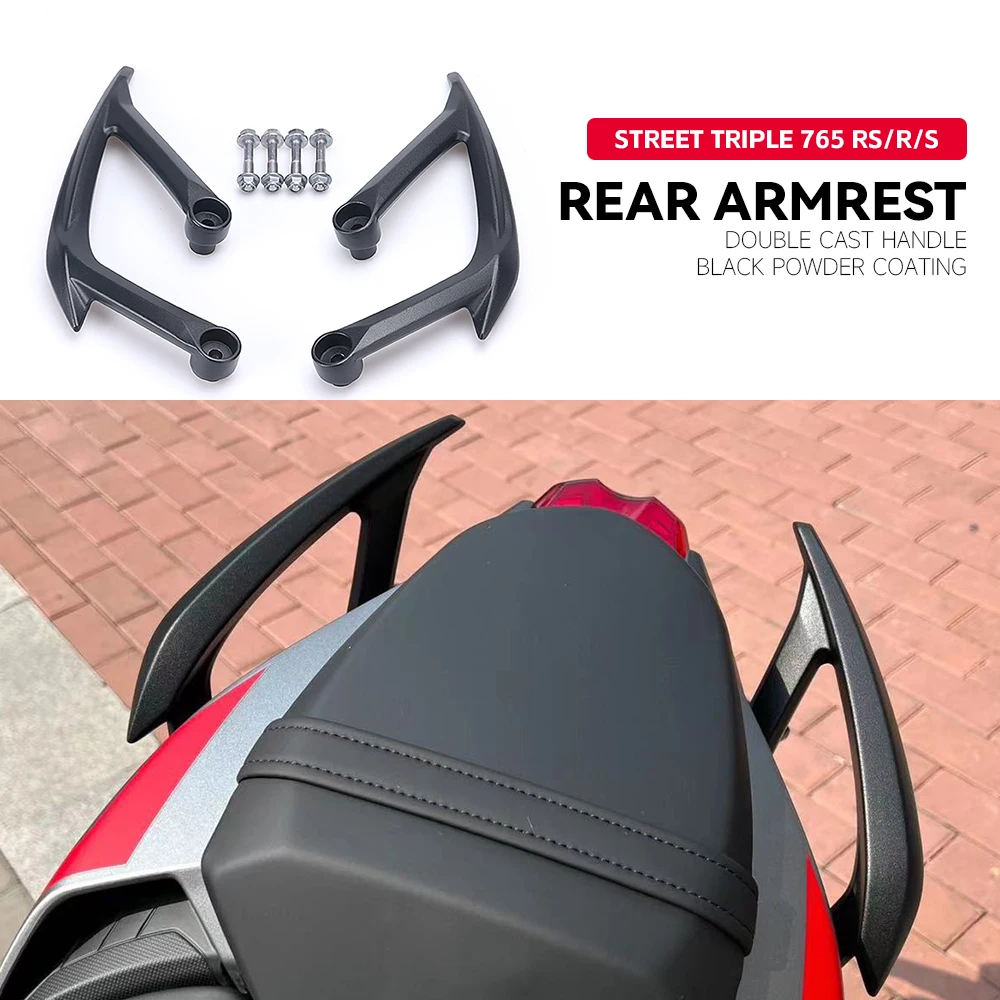 

NEW For Street Triple 765RS 765R 765S 765 RS R S Motorcycle Passenger Rear Armrest Grab Handle Seat Hand Handle Grab Bar