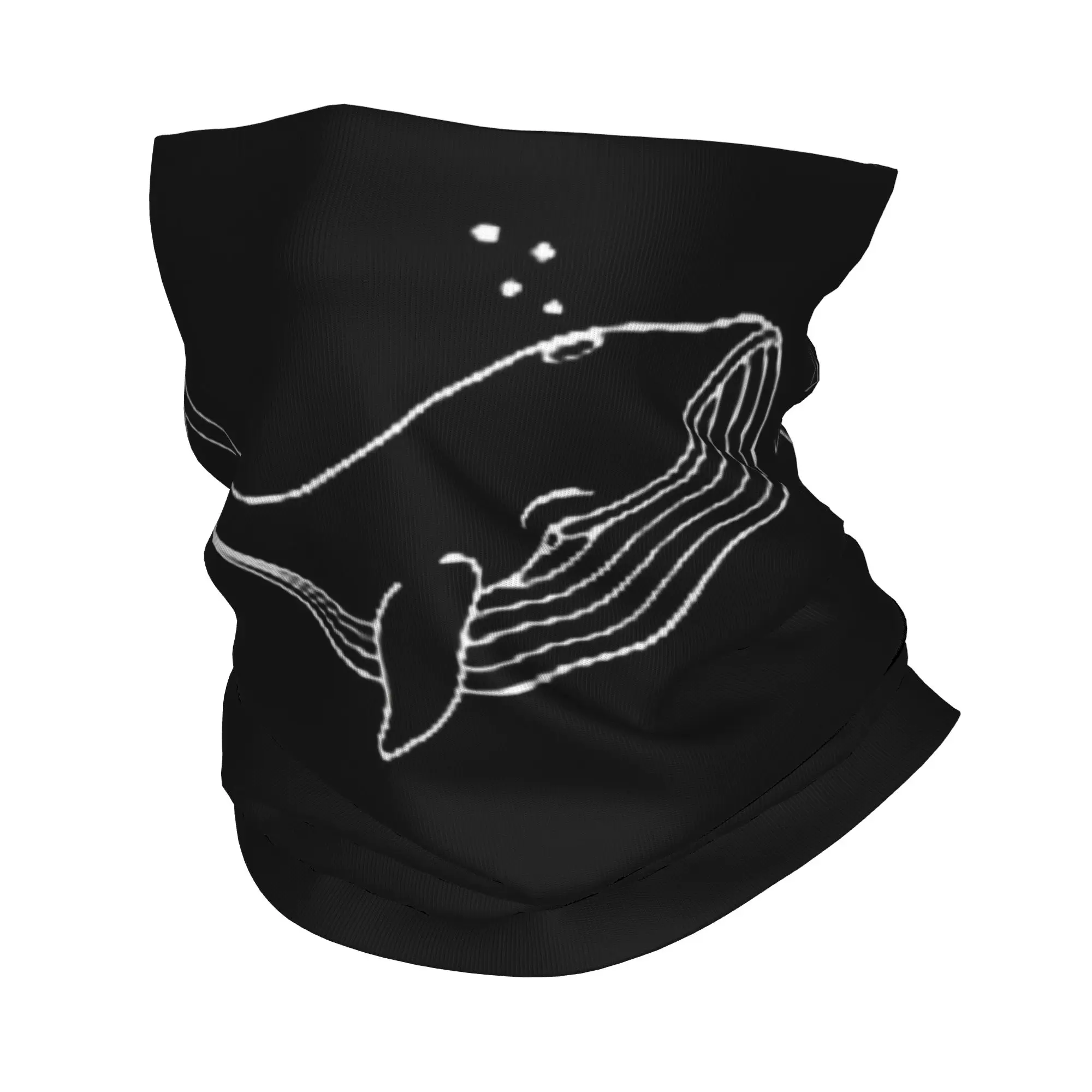Ocean Life Aesthetic Whale Waves Bandana Neck Gaiter Printed Sea Holiday Balaclavas Magic Scarf Multi-use Headband Unisex Adult