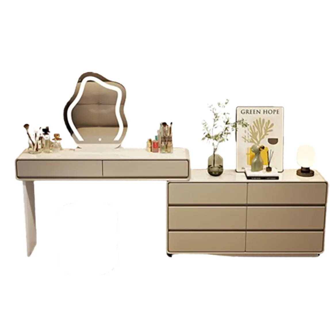 

Modern Stool Diy Nordic Top White Dresser Lamp Drawer Makeup Vanity Mirrors Bedroom Organizer Penteadeira Room Furniture