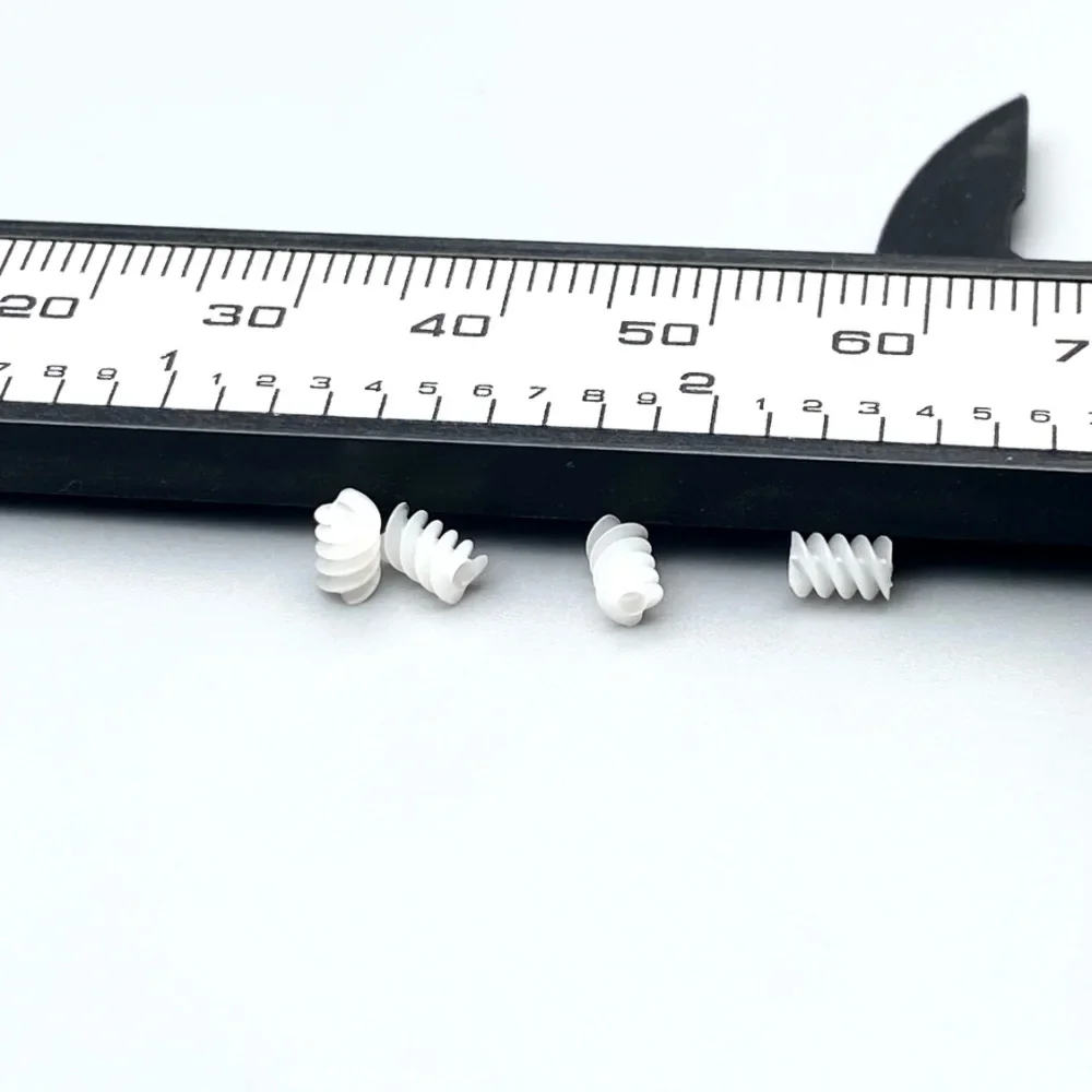 Hole 1.0mm 0.95mm 0.3M Plastic worm Gear 6.3mm*4.24mm White worm gears