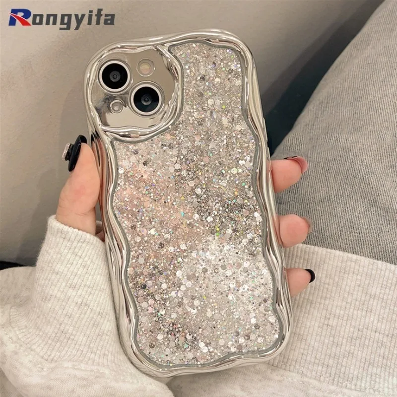 حافظة لامعة من الفضة لفيفو y20i y20s y20t y12s y11s y12a x100 x90s x80 x70 pro x60 x50 x30 pro