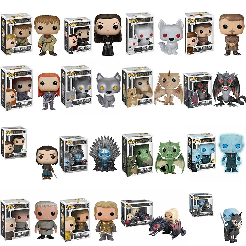 FUNKO POP Game Jaime Lannister 35# Ghost 19# Daenerys&dragon 15# Throne the Mountain 54# the Hound 05# Sansa Stark 28# Model Toy