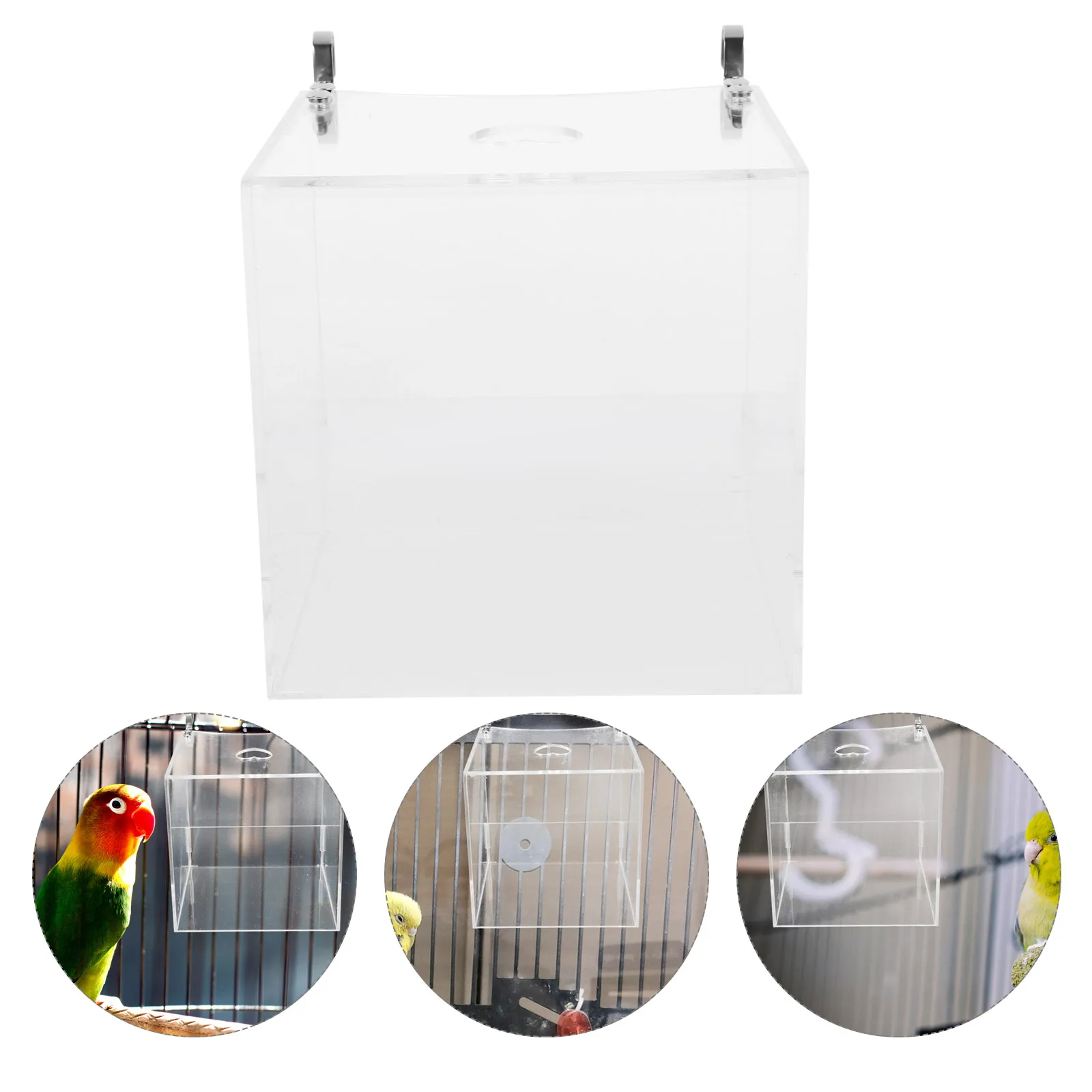 

Parrot Bath Tub Box Bird Parrots Bathtub Portable Shower Hanging Acrylic