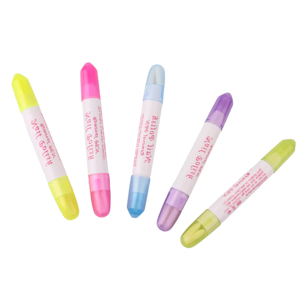 5 Pcs Nail Polish Removen Pen Tool Necessary Tools Correction Pencil Oil Clean Removal