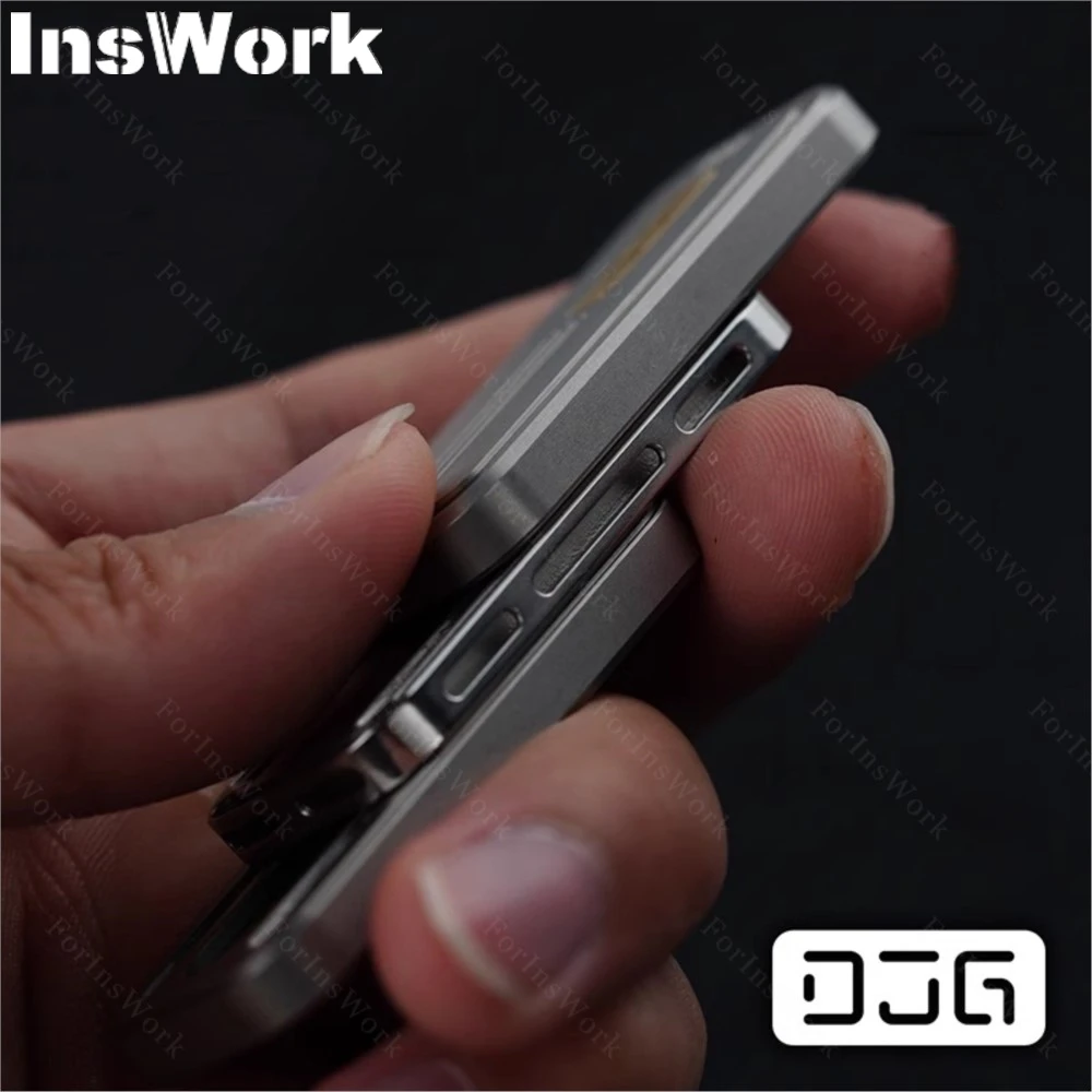 Titanium Alloy Triple Tuning Fork Magnetic Paragraph Push Slider EDC Decompression Toys