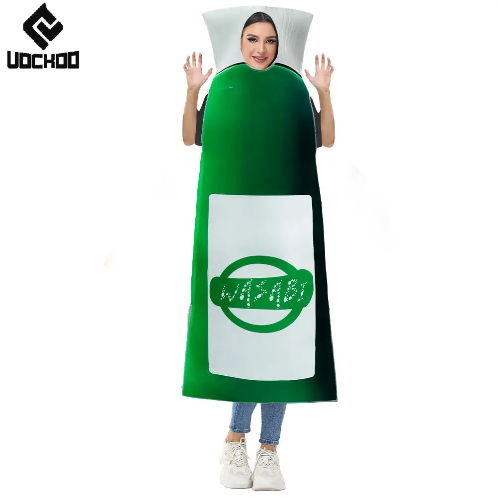 

Забавный наряд с горчичным соусом, костюм для косплея на Хэллоуин, забавная одежда для суши с 3D принтом, необычная радужная одежда для выступлений, костюмы из губки