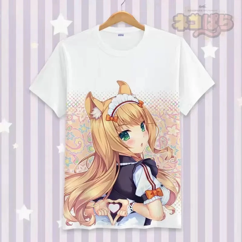 PARA Chocolat Cosplay T-Shirt Anime Vanilla T Shirt Fashion Men Women Student Cotton Tops New Short Sleeve Tees