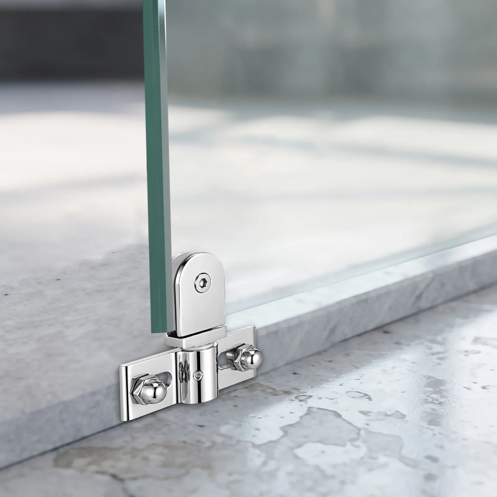 1Set Premium Stainless Steel Glass Shower Door Pivot Hinge Dual Direction Opening Enhanced Sealing Bathroom Hardware Kit