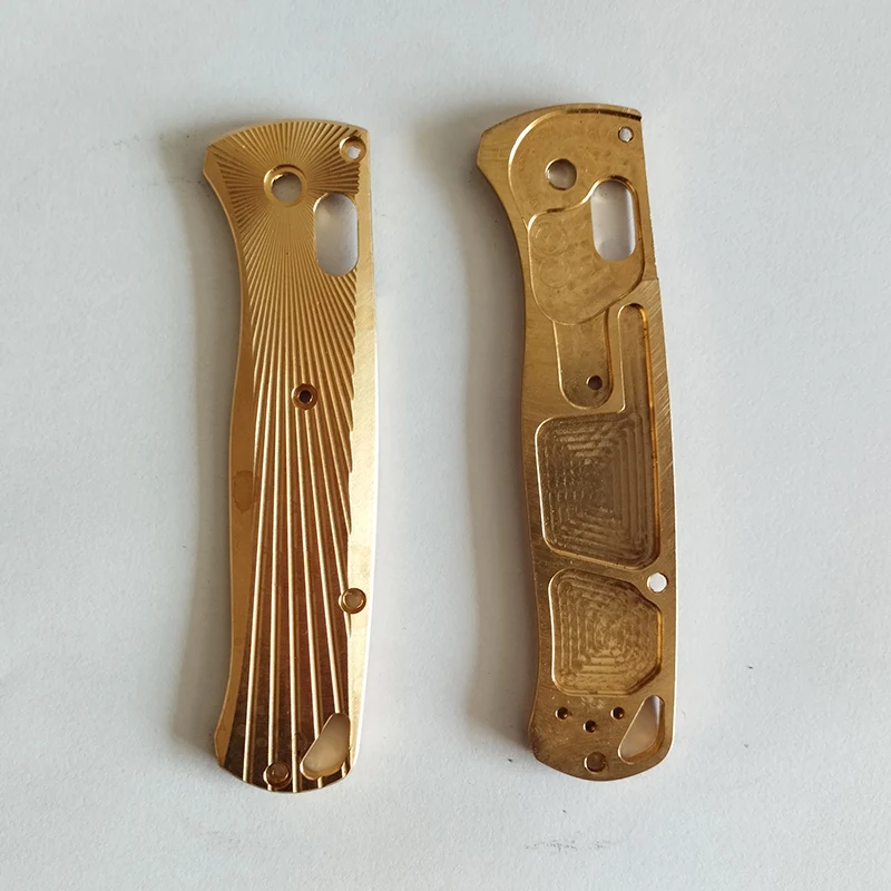 Imagem -03 - Cnc Faca Latão Handle Patches Escalas para Genuine Benchmade Bugout 535 Punho de Facas Faça Você Mesmo Making Substituir Acessórios Peças