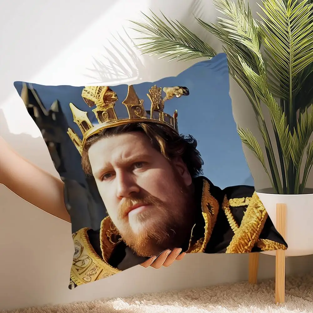 D-Drachenlord Rainer W-WinklerS كيس وسادة قصير أفخم طباعة غطاء الوسادة مربع رمي وسادة تغطي أريكة ديكور المنزل #4