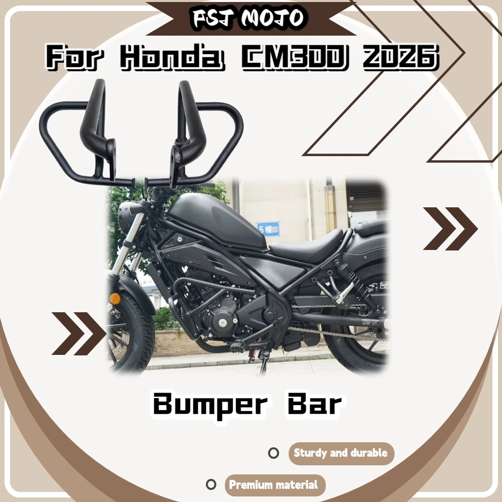 For Honda CM300 2026 High‑Carbon Steel Engine Anti‑Fall Bumper Crash Protector Frame Mod Accessories