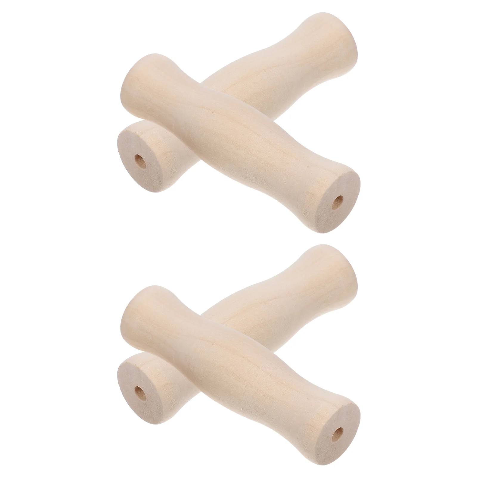 

4 Pcs Barbecue Tool Handle Accessories Grill Brush Bbq Tools Wood Kitchenware for Grilling Meat
