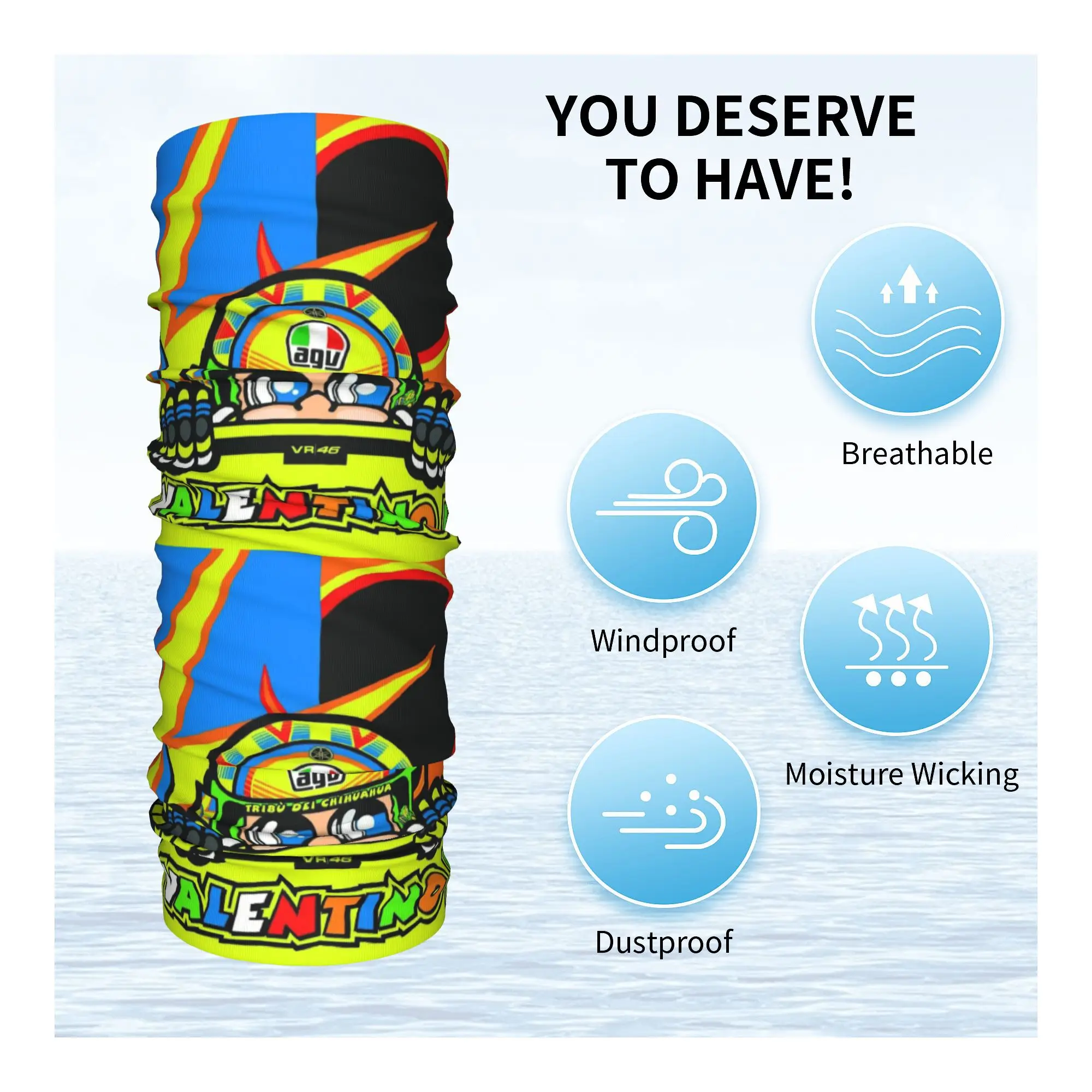 Ghetta per il collo Bandana da corsa personalizzata Moto-Gp Racer per sci ciclismo uomo donna sciarpa avvolgente passamontagna scaldino