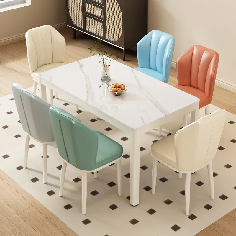

Round Rotate Dining Table Restaurant Coffee Side Lounge Clean Cheap Salon Dining Table Nordic Mesas De Comedor Salon Furniture