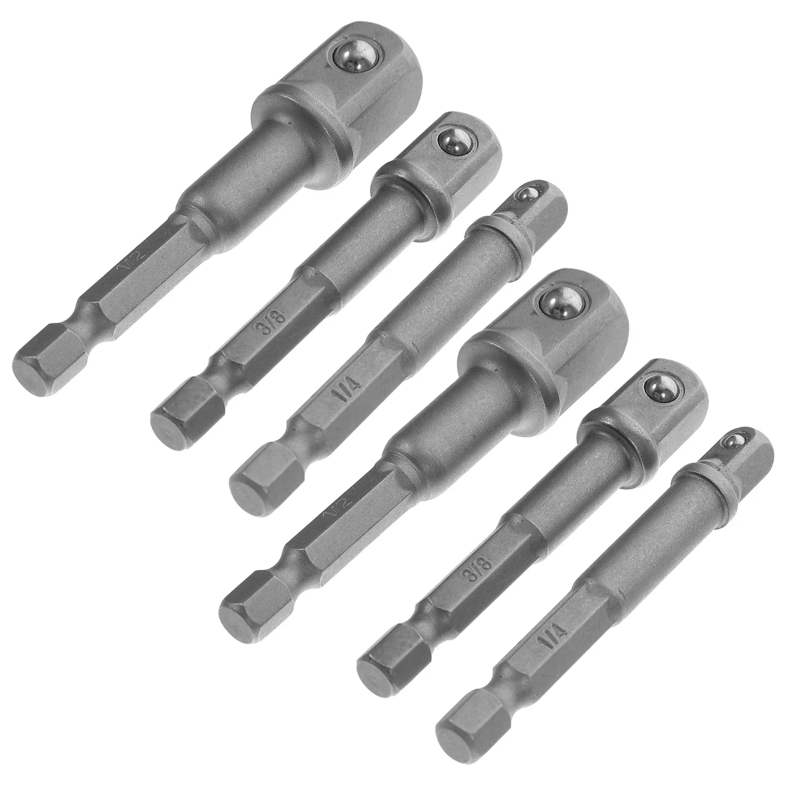 

6Pcs Socket Adapter Set Steel Impact Drill Adapter Conversion Bit Set 124138 Socket Driver Extension Impact Driver Set,