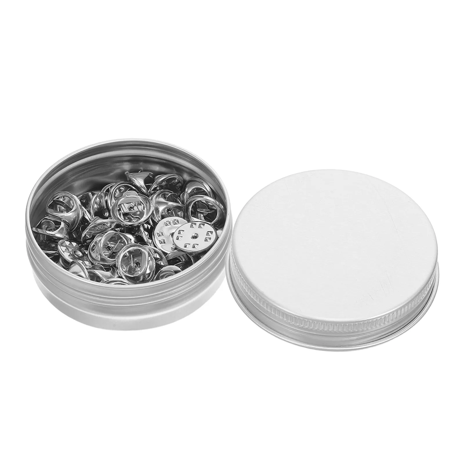 50Pcs Metal Pin Backs Badge Accessory Copper Replacement for Enamel Lapel Pins Brooch Tie Tacks Locking Clutch