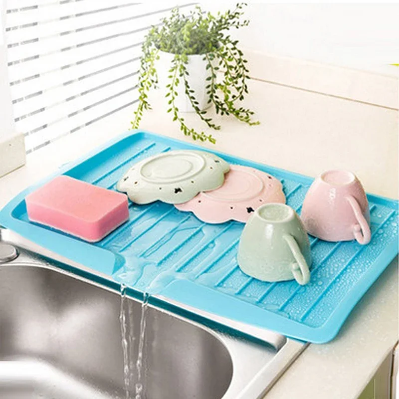 Drain Rack Kitchen Silicone Dish Drainer Tray Large Sink Drying Rack Worktop Organizers Drying Rack For Kitchen Dishes Tableware