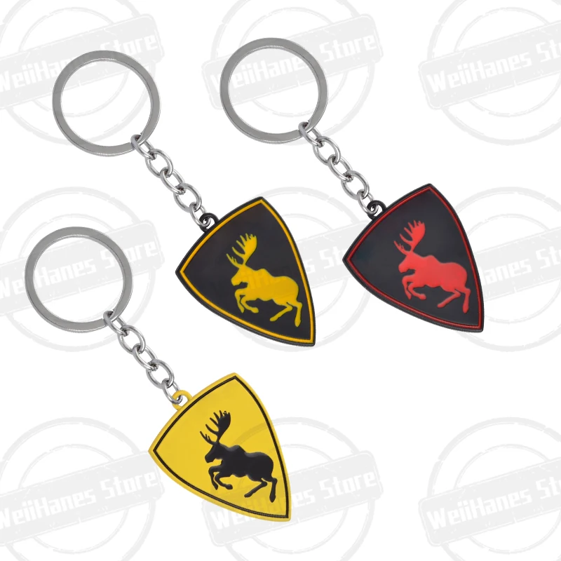 Metal 3D Prancing Deer Elk Emblem Car Key Ring Keychain Badge Keyring For XC60 XC90 XC40 V70 V60 S40 S60 S80 S90 V40 Moose Test