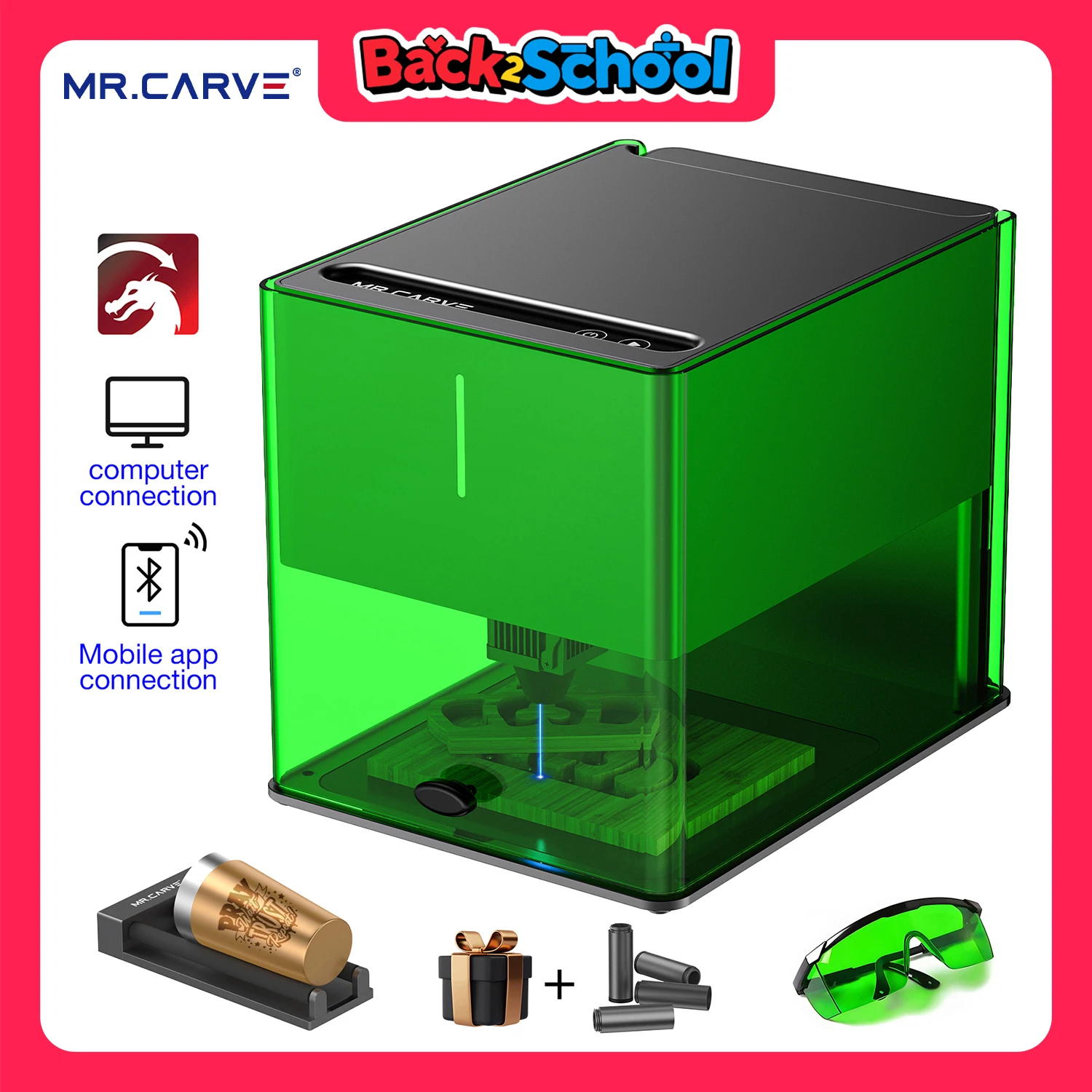 

DAJA V1 Portable Mini Laser Engraving Machine for Business Shop Home Factory Engrave Metal Wood Glass Leather Acrylic