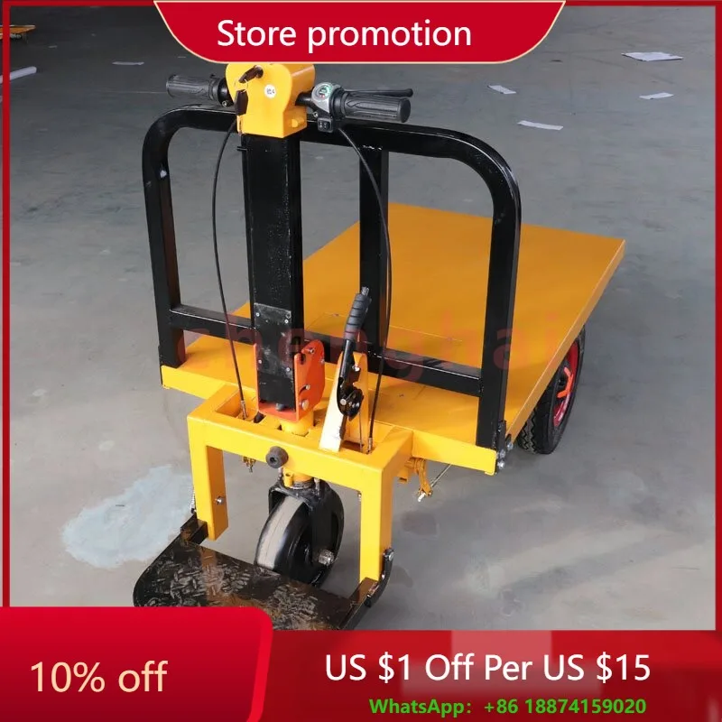 

Wholesale Platform Electric Trolleys for Material Transportation Warehouse Farm Three-Wheel Handcart