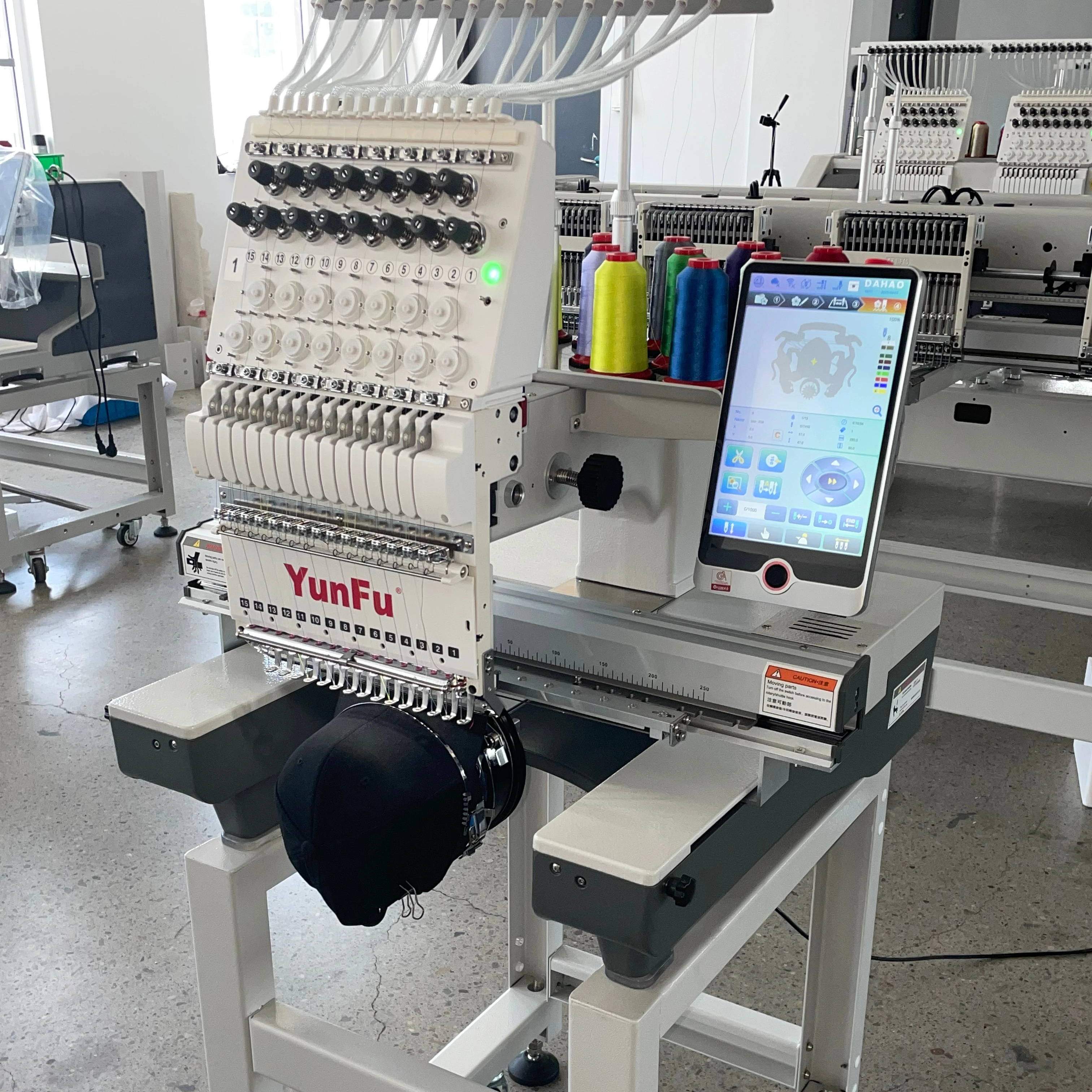 Single Head 15 s Computer Embroidery Machine Automatic Thread Cutting For Cloth Cap