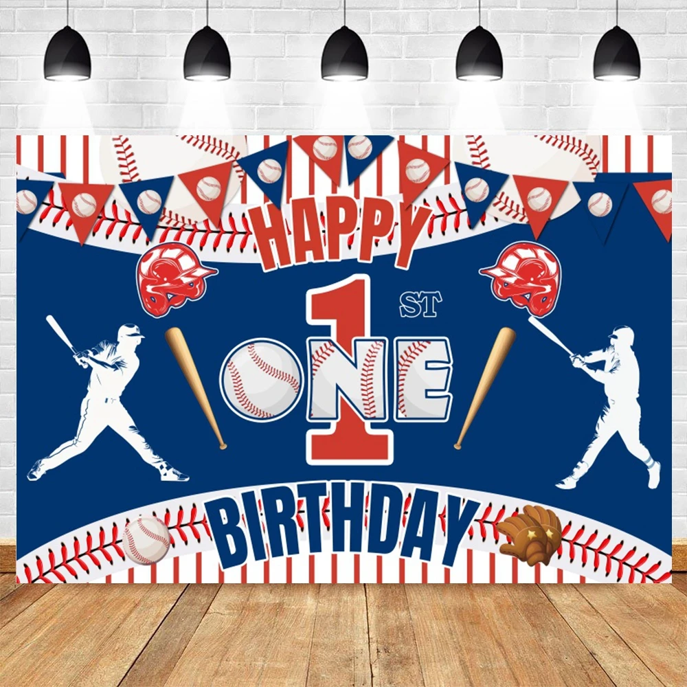 Baseball Birthday Party Backdrop Customize Baseball Theme Boy 1st 2nd 3rd 4th 5th 6th 7th 8th 9th 10th Birthday Decor Background