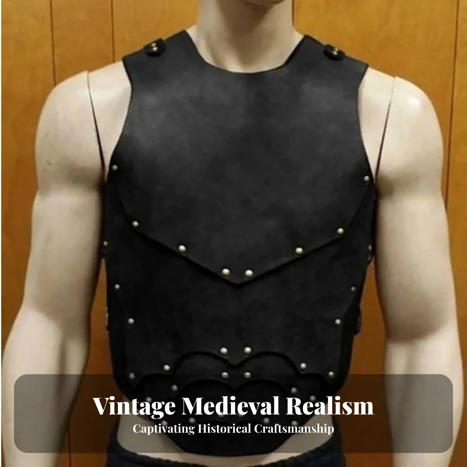 

Single Pauldron Harness Combatant Theme Single Pauldron with Chest Strap Medieval & Look Adjustable Straps