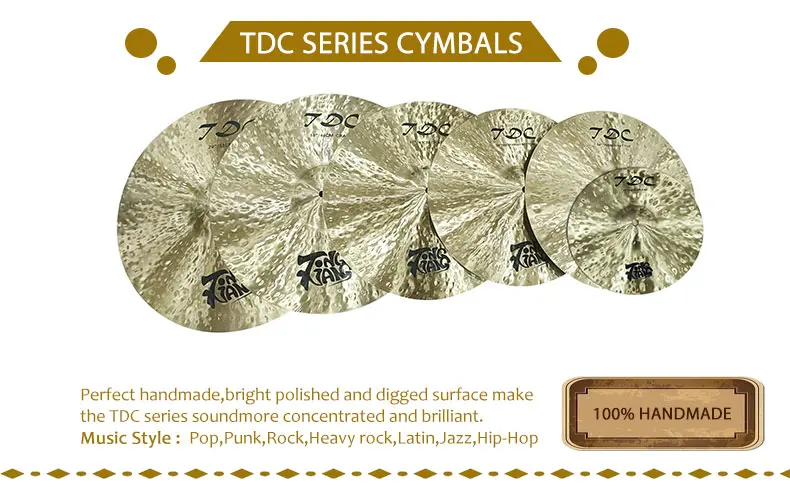 Piatti B25 popolari Serie TDC 18" Piatti Crash Cymbal per batteria