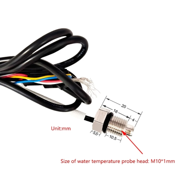 Motorcycle Meter Voltmeter Water Temperature Thermometer Gauges 2 in 1 12V-24V