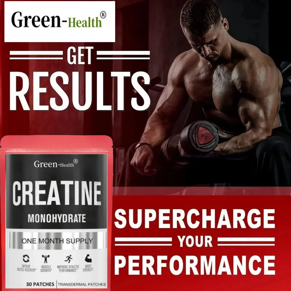 Creatine Monohydrate Transdermal Patches for Muscle Growth, Increased Strength, Enhanced Energy Output 30 Patches