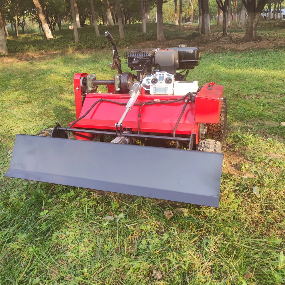 Equipamentos Agrícolas e Florestais, Robot Gasolina, Controle Remoto, Cortador de Rodas 4 Tempos com Faca de Neve