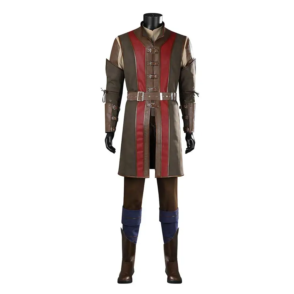 Adult Wyll Cosplay Costume Adult Men Roleplay Baldur Game Gate Pants Shirt Belt Boots Outfits Halloween Carnival Party Suit