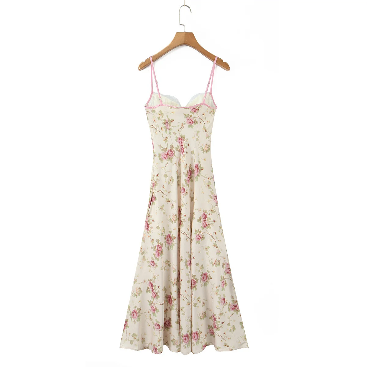 Jenny & Dave – robe longue en Satin à fleurs, Style campagnard, Vintage français, avec bretelles, épissure de dentelle, robes de soirée élégantes, robes pour femmes, longues